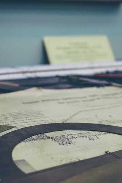 Audio mixing console close up